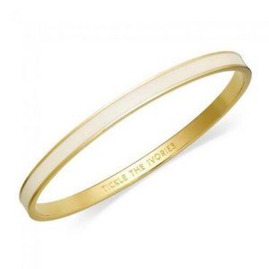 Kate Spade Gold and White Enamel Bracelet